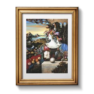 Image of Τheodoros Pantaleon Giclée art print in a frame. Printed by Apolyto